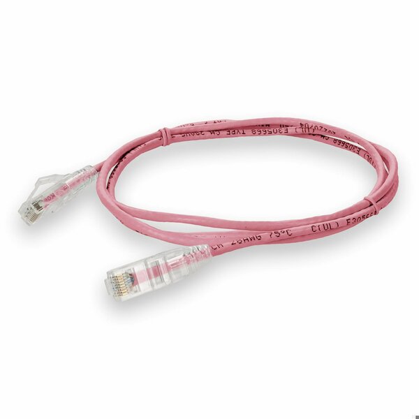 Add-On 1FT RJ-45 MALE TO RJ-45 MALE STRAIGHT PINK CAT6 SLIM UTP COPPER PVC PA ADD-1FSLCAT6-PK